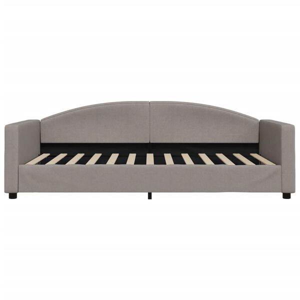 vidaXL Καναπές Κρεβάτι Συρόμενος Taupe 100x200εκ. Υφασμάτινος Συρτάρια