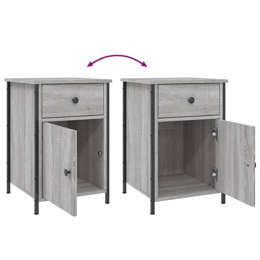 vidaXL Κομοδίνα 2 τεμ. Γκρι Sonoma 40x42x60εκ. από Επεξεργασμένο Ξύλο