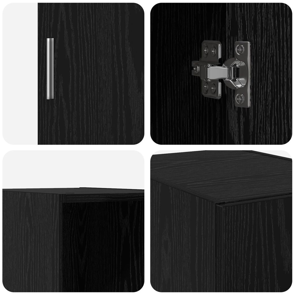 vidaXL Ντουλάπι Τοίχου Μαύρης Δρυός 30x42.5x40 εκ Επεξεργασμένο Ξύλο