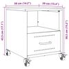 vidaXL Κομοδίνο Ροζ 36x39x43,5 εκ. από Χάλυβα