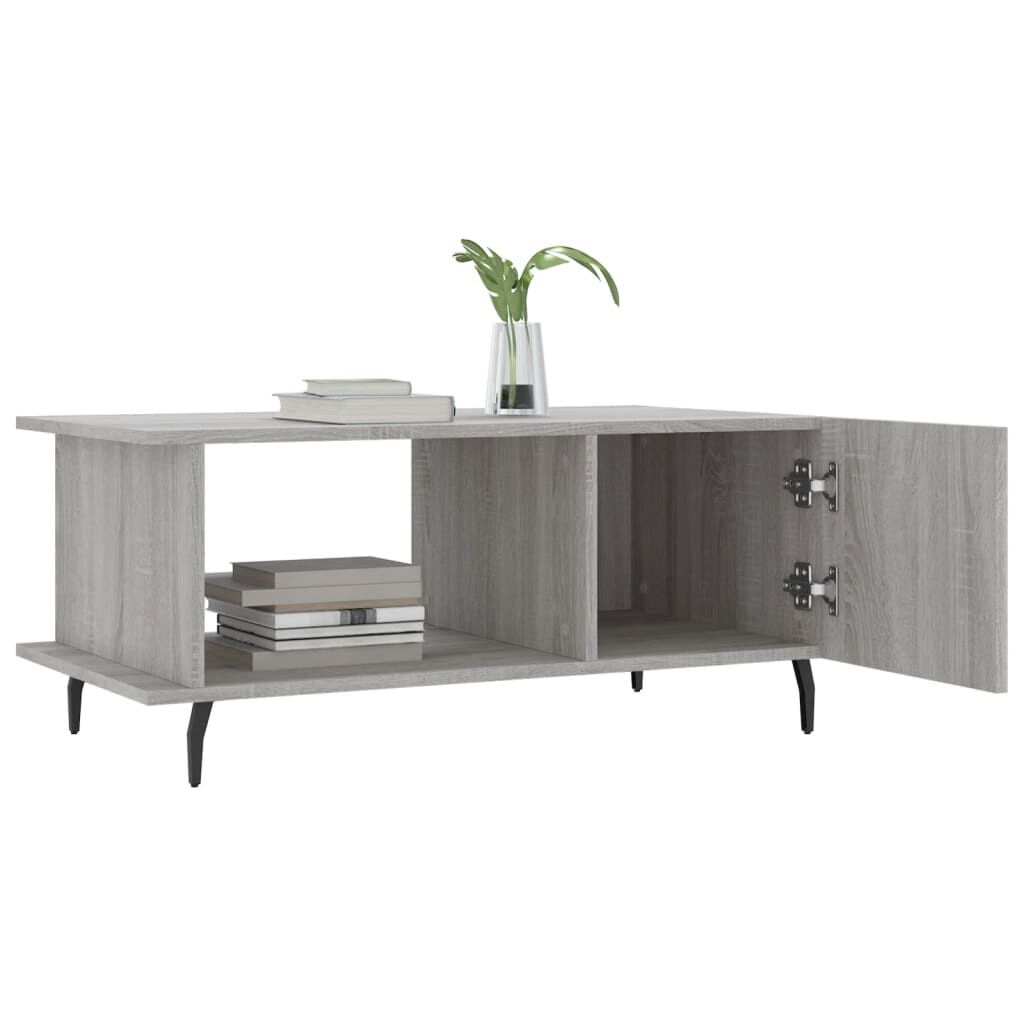 vidaXL Τραπεζάκι Σαλονιού Γκρι Sonoma 90x50x40 εκ. Επεξεργασμένο Ξύλο
