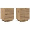 vidaXL &Kappa;&omicron;&mu;&omicron;&delta;ί&nu;&omicron; 2 pcs Artisan Oak 45 x 40 x 55 &epsilon;&kappa; &Epsilon;&pi;&epsilon;&xi;&epsilon;&rho;&gamma;&alpha;&sigma;&mu;έ&nu;&omicron; &xi;ύ&lambda;&omicron;