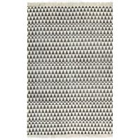 vidaXL Κιλίμι με Σχέδια Μαύρο / Λευκό 120 x 180 εκ. Βαμβακερό