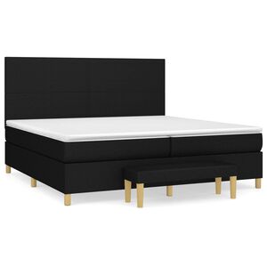 vidaXL &Kappa;&rho;&epsilon;&beta;ά&tau;&iota; Boxspring &mu;&epsilon; &Sigma;&tau;&rho;ώ&mu;&alpha; &Mu;&alpha;ύ&rho;&omicron; 200x200 &epsilon;&kappa;. &Upsilon;&phi;&alpha;&sigma;&mu;ά&tau;&iota;&nu;&omicron;