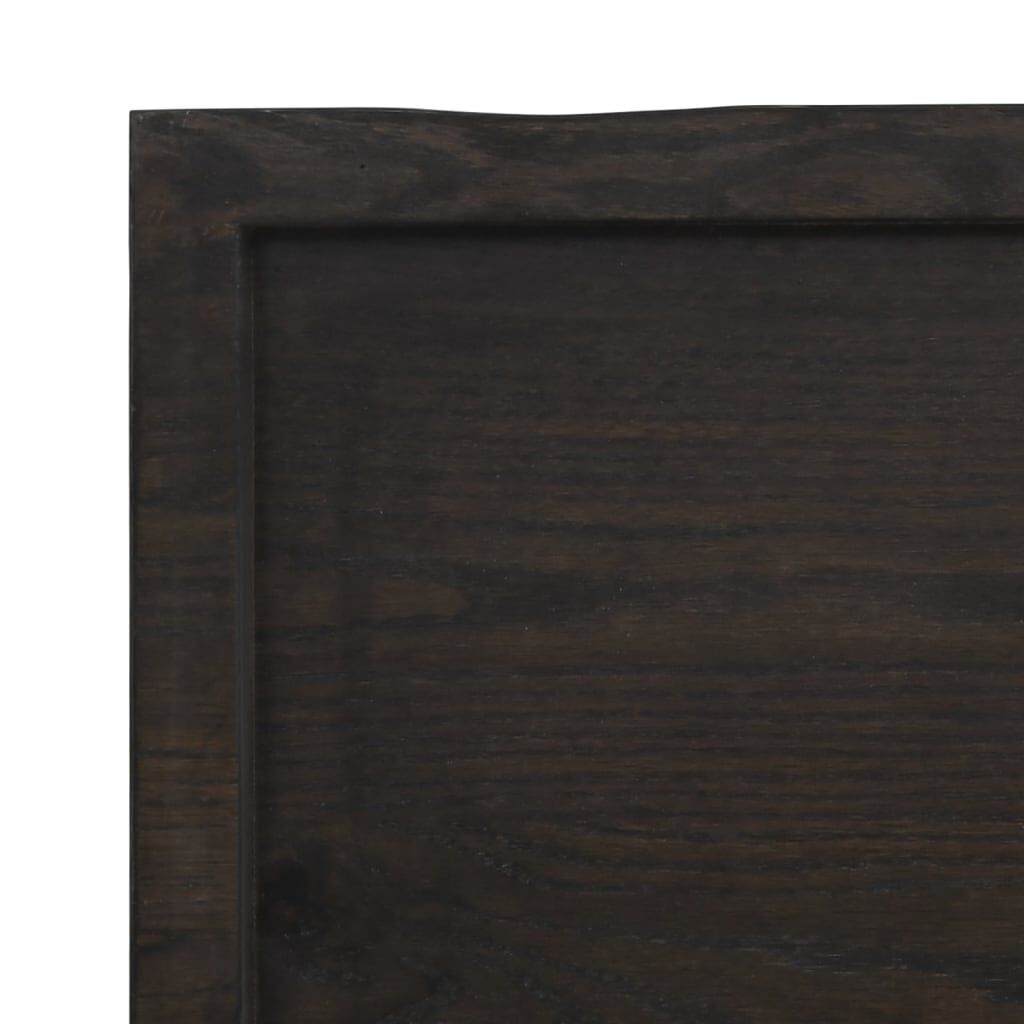 vidaXL Πάγκος Μπάνιου Σκούρο Καφέ 40x40x(2-6) εκ. Επεξ. Μασίφ Ξύλο