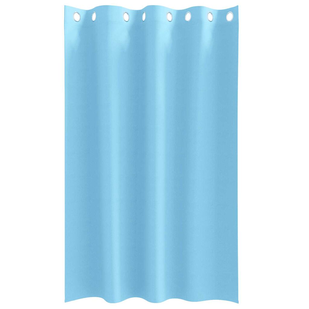vidaXL Κουρτίνες με κουρτίνες 2 pcs Γαλάζιο 175 x 140 εκ. Πολυεστέρας