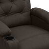 vidaXL Πολυθρόνα Μασάζ Ηλεκτρική Σκούρο Καφέ Υφασμάτινη