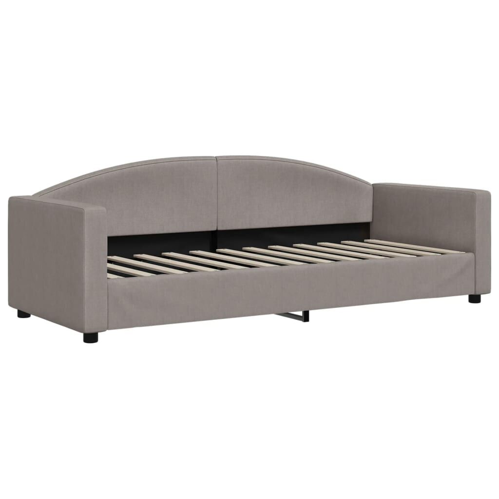 vidaXL Καναπές Κρεβάτι Συρόμενος Taupe 80x200 εκ. Υφασμάτινος Συρτάρια