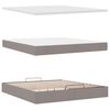 vidaXL Οθωμανικό κρεβάτι με στρώμα Taupe 180x200cm ύφασμα
