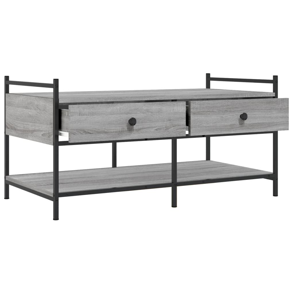 vidaXL Τραπεζάκι Σαλονιού Γκρι Sonoma 99x50x50 εκ. Επεξεργασμένο Ξύλο
