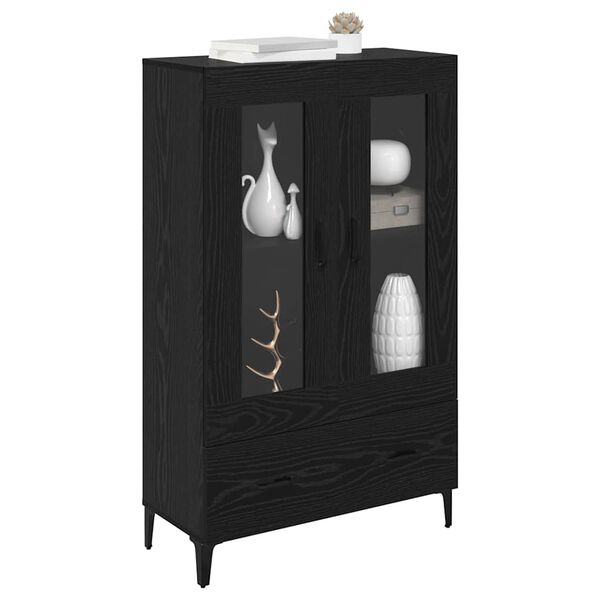 vidaXL Highboard &mu;&epsilon; &sigma;&upsilon;&rho;&tau;ά&rho;&iota; &Mu;&alpha;ύ&rho;&eta; &Omicron;&xi;&upsilon;ά 70 x 31 x 115 &epsilon;&kappa;