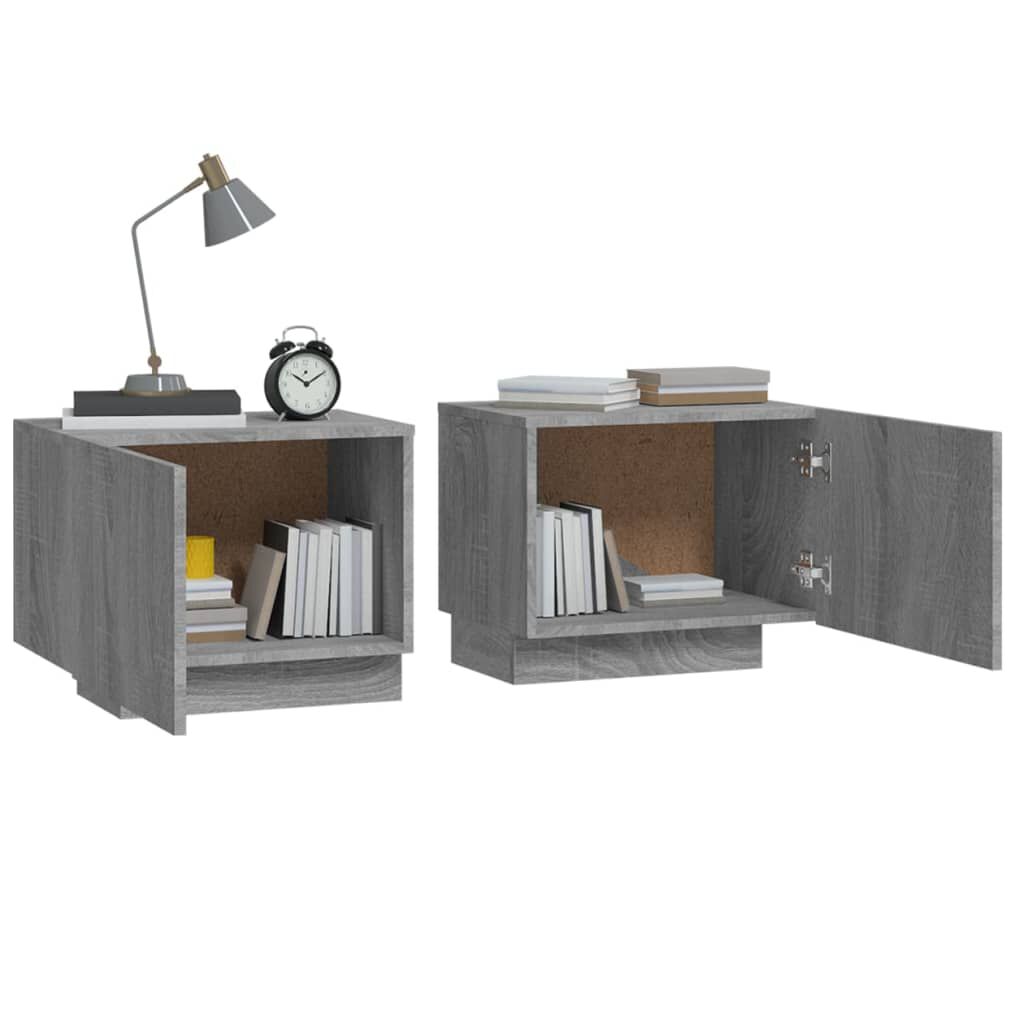 vidaXL Κομοδίνο Γκρι Sonoma 100x35x40 εκ. από Επεξεργασμένο Ξύλο