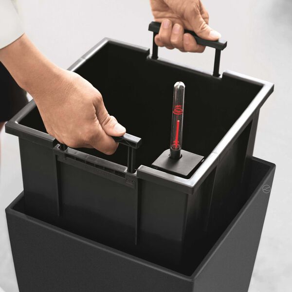 LECHUZA Γλάστρα Cubico 40 ALL-IN-ONE Γυαλιστερό Λευκό 18194