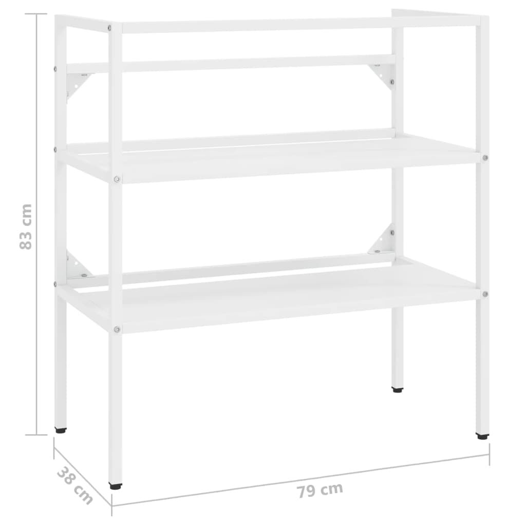 vidaXL Έπιπλο Μπάνιου Λευκό 79 x 38 x 83 εκ. Σιδερένιο