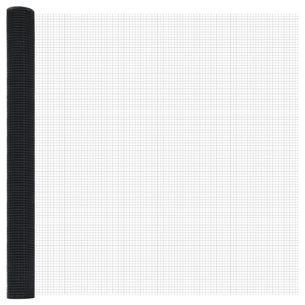 vidaXL Συρματόπλεγμα με 10 U ποστάκια Γκρι 1.6x10 μ Χάλυβα