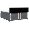 vidaXL Κρεβάτι Boxspring με Στρώμα Σκούρο Γκρι 200x200 εκ. Βελούδινο