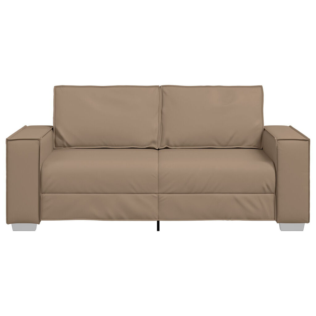 vidaXL Καναπές Loveseat Καπουτσίνο 140 εκ Συνθετικό Δέρμα