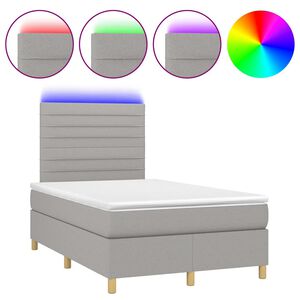 vidaXL &Kappa;&rho;&epsilon;&beta;ά&tau;&iota; Boxspring &mu;&epsilon; &Sigma;&tau;&rho;ώ&mu;&alpha; & LED &Alpha;&nu;.&Gamma;&kappa;&rho;&iota; 120x190&epsilon;&kappa;. &Upsilon;&phi;&alpha;&sigma;&mu;ά&tau;&iota;&nu;&omicron;