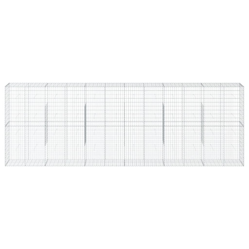 vidaXL Συρματοκιβώτιο με Κάλυμμα 600x50x200εκ. από Γαλβανισμένο Χάλυβα