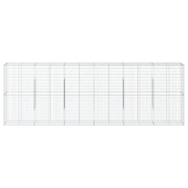 vidaXL Συρματοκιβώτιο με Κάλυμμα 600x50x200εκ. από Γαλβανισμένο Χάλυβα