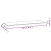 vidaXL Μαξιλάρι Πάγκου Κήπου Γκρι 180x50x7 εκ. Ύφασμα Oxford