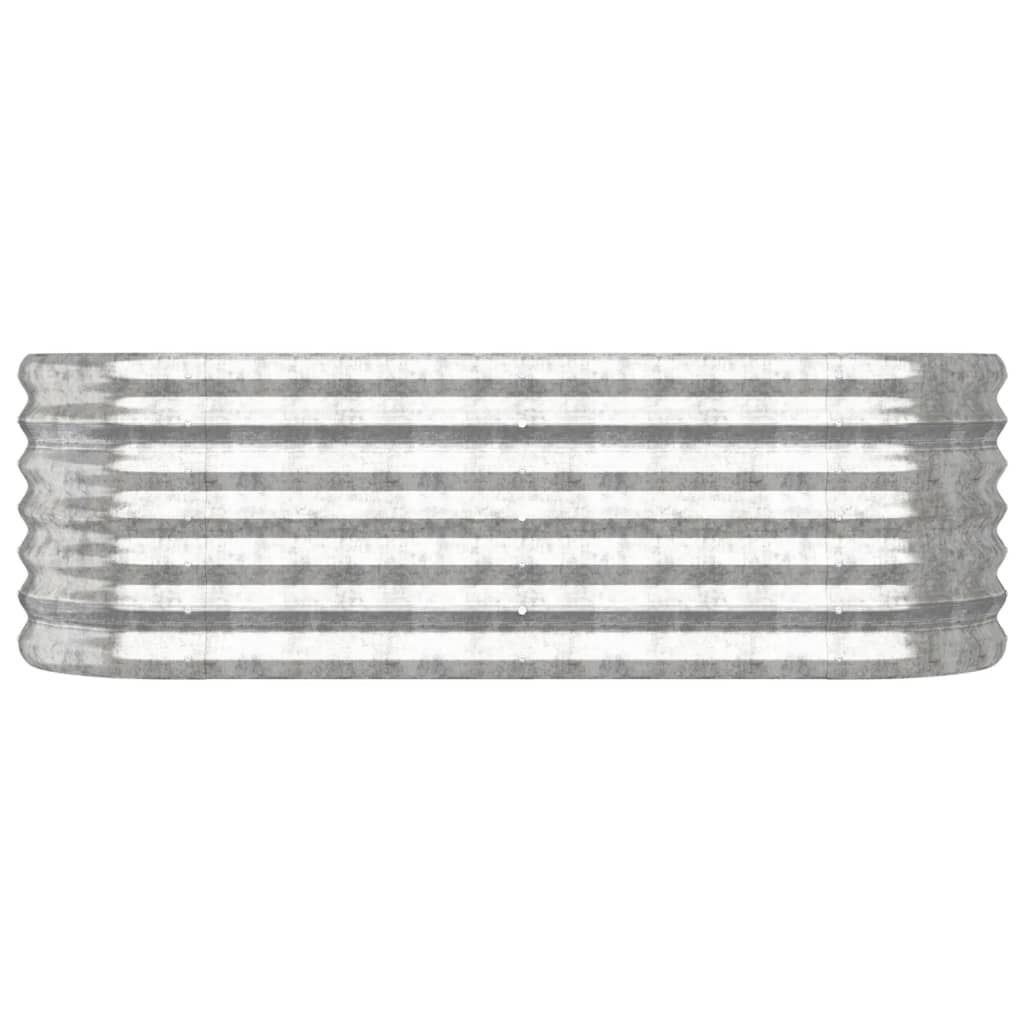 vidaXL Ζαρντινιέρα Υπερυψωμένη Ασημί 114x40x36 εκ. Ατσάλι Ηλεκτρ. Βαφή