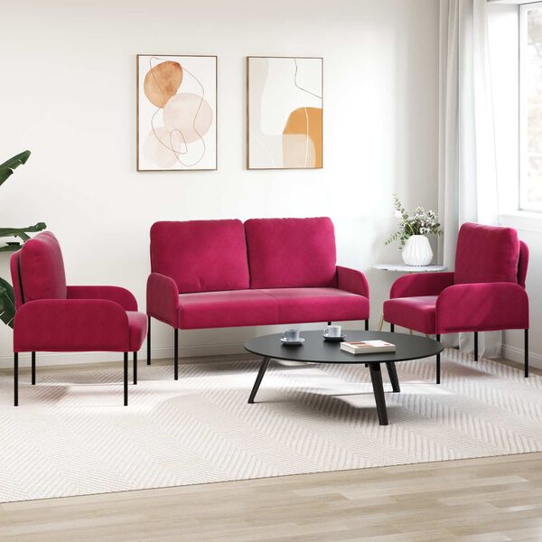 vidaXL &Sigma;&epsilon;&tau; &Kappa;&alpha;&nu;&alpha;&pi;έ 3 pcs &Kappa;ό&kappa;&kappa;&iota;&nu;&omicron; 115 x 56 x 80 &epsilon;&kappa; &Kappa;ό&nu;&tau;&rho;&alpha; &pi;&lambda;&alpha;&kappa;έ