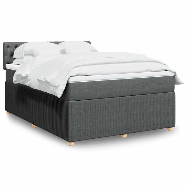 vidaXL &Kappa;&rho;&epsilon;&beta;ά&tau;&iota; Boxspring &mu;&epsilon; &Sigma;&tau;&rho;ώ&mu;&alpha; &Sigma;&kappa;&omicron;ύ&rho;&omicron; &Gamma;&kappa;&rho;&iota; 160x200 &epsilon;&kappa; &Upsilon;&phi;&alpha;&sigma;&mu;ά&tau;&iota;&nu;&omicron;