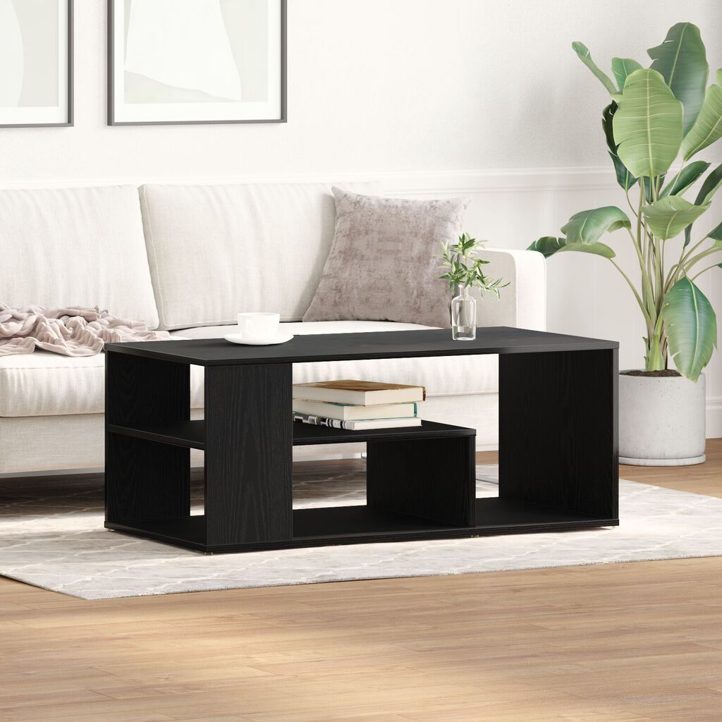 vidaXL Τραπεζάκι Σαλονιού Μαύρο Δρυς 100x50x40 εκ Επεξεργασμένο Ξύλο