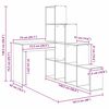vidaXL Γωνιακό γραφείο με ράφι Καπνιστή δρυς 101.5 x 149.5 x 149.5 εκ.