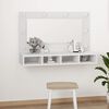vidaXL Έπιπλο Καθρέπτη με LED Λευκό 90x31,5x62 εκ.