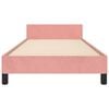 vidaXL Πλαίσιο Κρεβατιού με Κεφαλάρι Ροζ 100x200 εκ. Βελούδινο