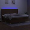 vidaXL &Kappa;&rho;&epsilon;&beta;ά&tau;&iota; Boxspring &mu;&epsilon; &Sigma;&tau;&rho;ώ&mu;&alpha; & LED &Sigma;&kappa;.&Kappa;&alpha;&phi;έ 200x200&epsilon;&kappa;. &Upsilon;&phi;&alpha;&sigma;&mu;ά&tau;&iota;&nu;&omicron;