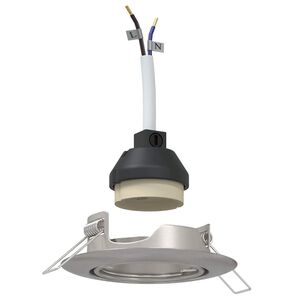 vidaXL Spotlights με προβολείς 6 pcs Ασημί 9 x 9 εκ. Μέταλλο