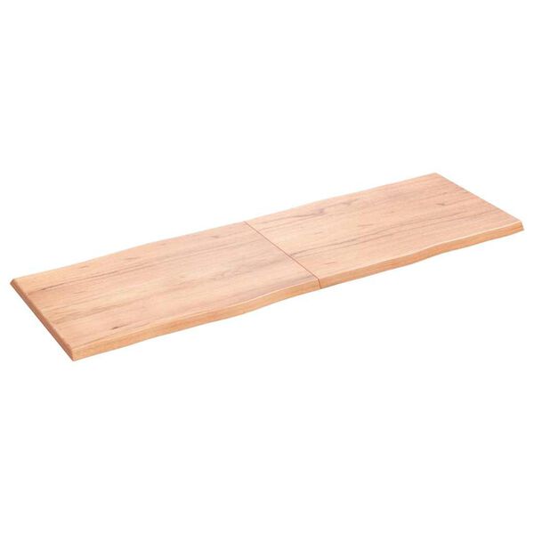 vidaXL Επιφ Τραπεζιού Αν Καφέ 180x60x(2-4)εκ.Ακατέργ. Μασίφ Ξύλο Δρυός