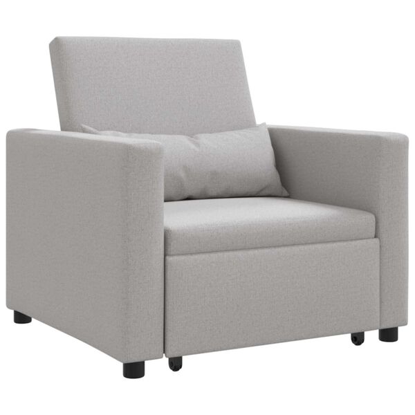 vidaXL Μονός καναπές-κρεβάτι Σκούρο γκρι 90 x 165 x 87 εκ. ύφασμα
