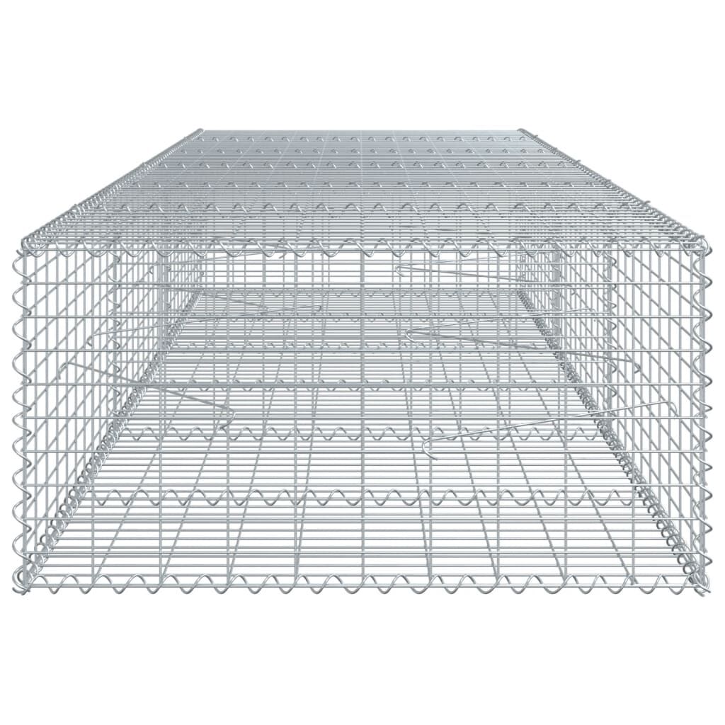 vidaXL Συρματοκιβώτιο με Κάλυμμα 300x100x50εκ. από Γαλβανισμένο Χάλυβα