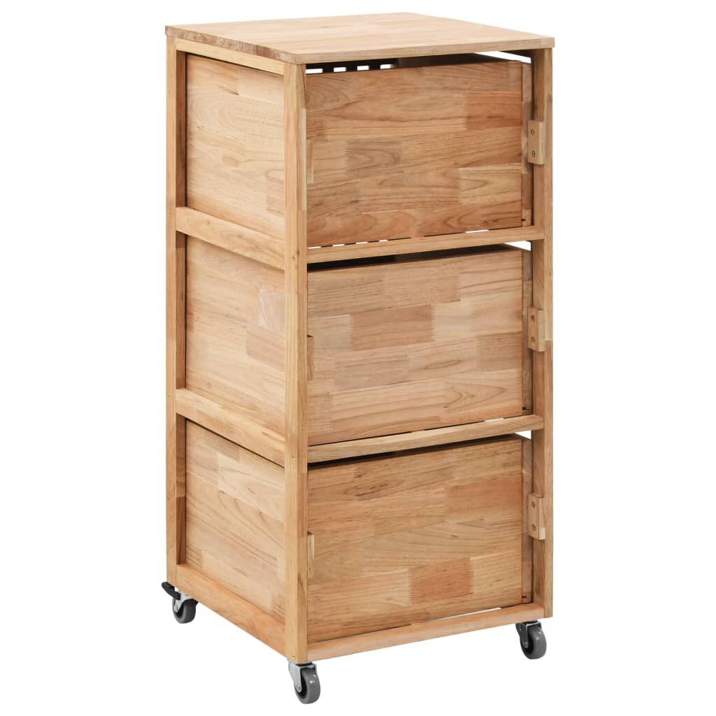 vidaXL Ντουλάπι Μπάνιου 41 x 41 x 91 εκ. από Μασίφ Ξύλο Καρυδιάς