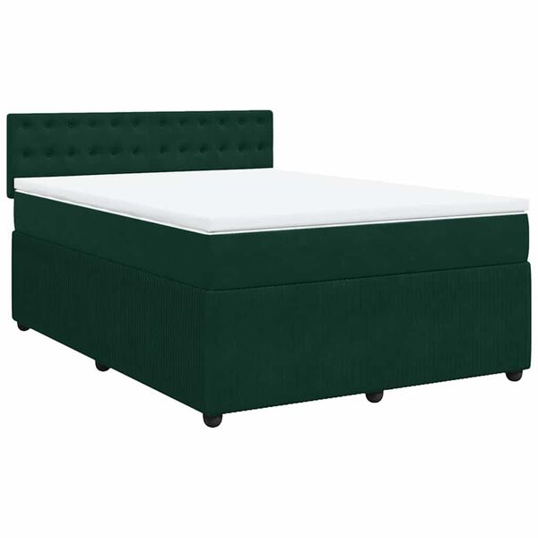 vidaXL &Kappa;&rho;&epsilon;&beta;ά&tau;&iota; Boxspring &mu;&epsilon; &Sigma;&tau;&rho;ώ&mu;&alpha; &Sigma;&kappa;&omicron;ύ&rho;&omicron; &Pi;&rho;ά&sigma;&iota;&nu;&omicron; 160x200&epsilon;&kappa;. &Beta;&epsilon;&lambda;&omicron;ύ&delta;&iota;&nu;&omicron;
