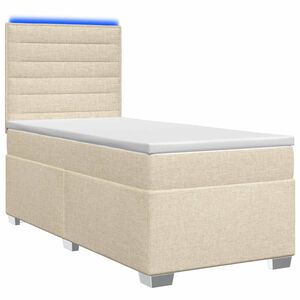 vidaXL &Kappa;&rho;&epsilon;&beta;ά&tau;&iota; box spring &mu;&epsilon; &sigma;&tau;&rho;ώ&mu;&alpha; &Kappa;&rho;&epsilon;&mu; 90 x 190 cm Ύ&phi;&alpha;&sigma;&mu;&alpha;