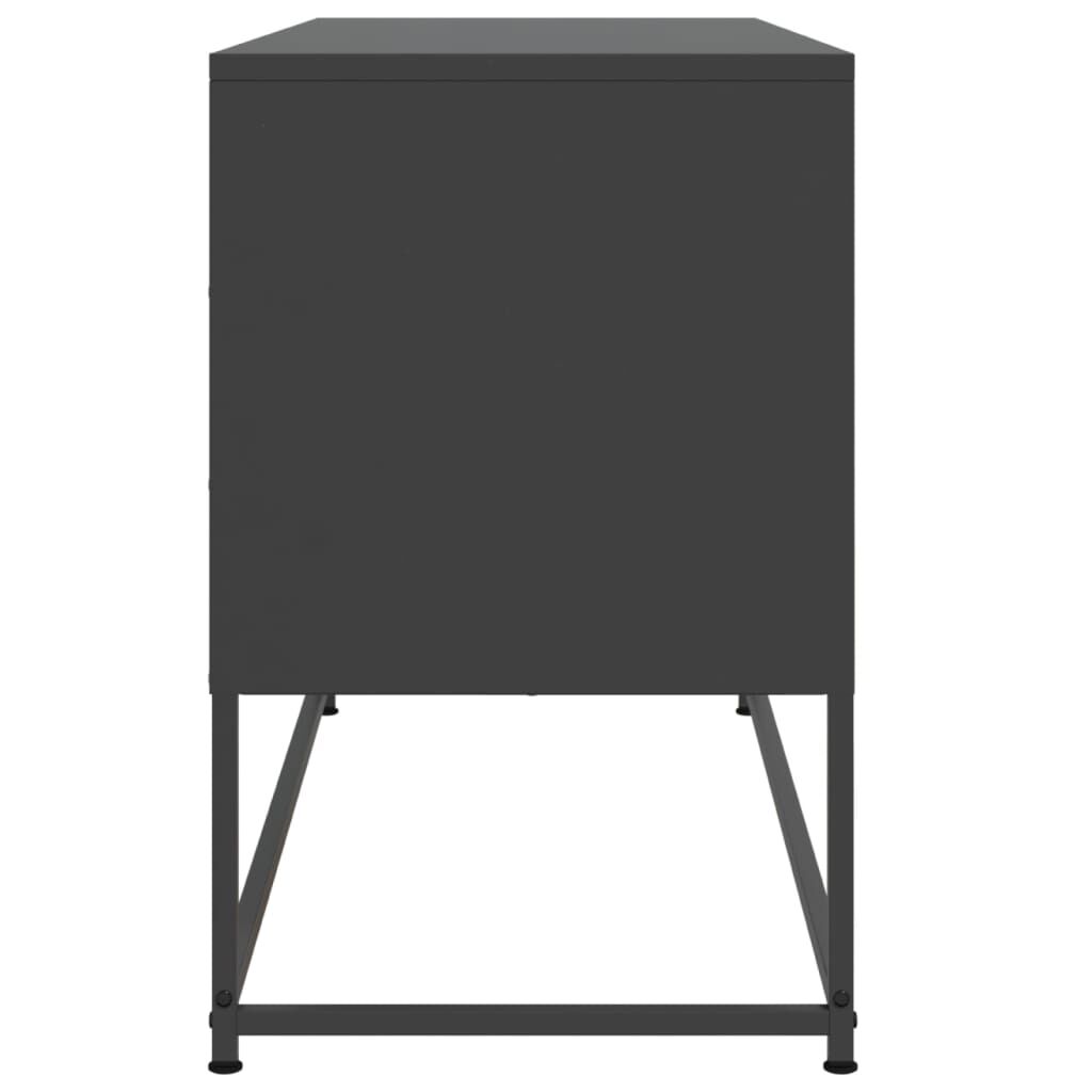 vidaXL Έπιπλο Τηλεόρασης Μαύρο 100,5x39x60,5 εκ. Ατσάλινο