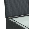 vidaXL Μπαούλο Εξωτερικού Χώρου Μαύρο 150x100x100 εκ. Συνθετικό Ρατάν