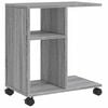 vidaXL Βοηθητικό Τραπέζι με Ρόδες Γκρι Sonoma 50x30x55 εκ Επεξ. Ξύλο