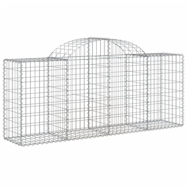 vidaXL Συρματοκιβώτια Τοξωτά 7 τεμ. 200x50x80/100 εκ. Γαλβαν. Ατσάλι
