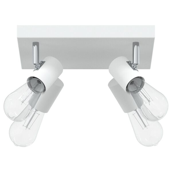 vidaXL Ceiling Spotlight 4 Way Adjustable Λευκό E27