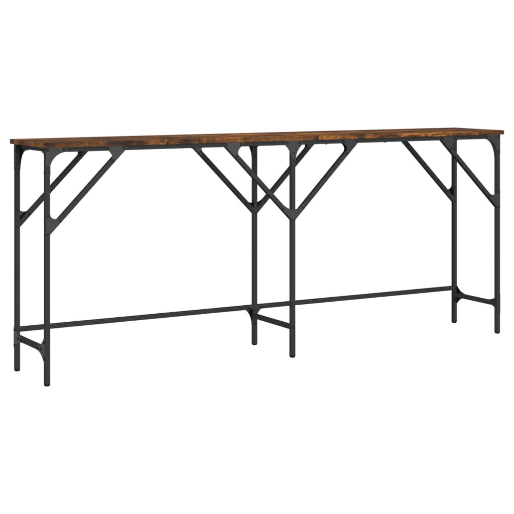 vidaXL Τραπέζι Κονσόλα Καπνιστή Δρυς 180x29x75 εκ. Επεξεργασμένο Ξύλο