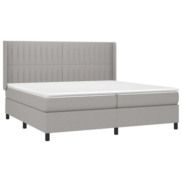 vidaXL &Kappa;&rho;&epsilon;&beta;ά&tau;&iota; Boxspring &mu;&epsilon; &Sigma;&tau;&rho;ώ&mu;&alpha; &Alpha;&nu;&omicron;&iota;&chi;&tau;ό &Gamma;&kappa;&rho;&iota; 200x200 &epsilon;&kappa;. &Upsilon;&phi;&alpha;&sigma;&mu;ά&tau;&iota;&nu;&omicron;
