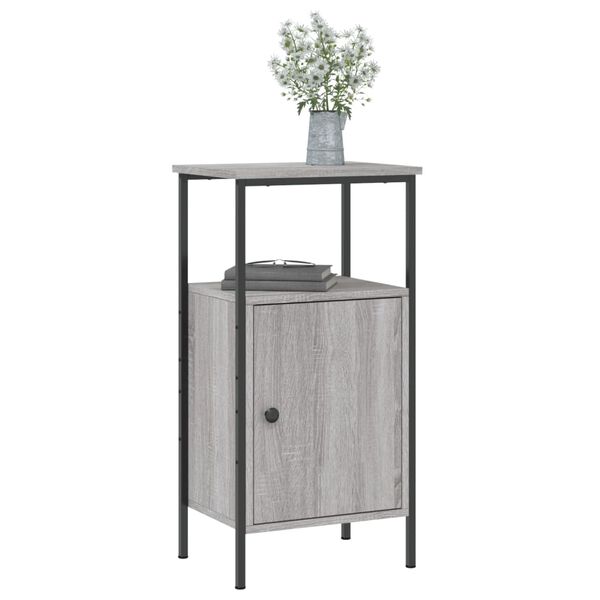vidaXL Κομοδίνο Γκρι Sonoma 41 x 31 x 80 εκ. από Επεξεργασμένο Ξύλο