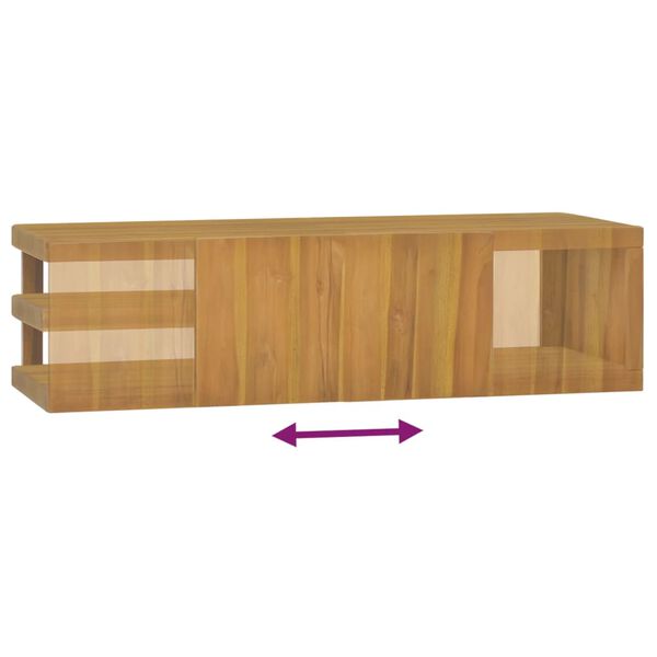 vidaXL Έπιπλο Μπάνιου Επιτοίχιο 110 x 40 x 30 εκ. από Μασίφ Ξύλο Teak