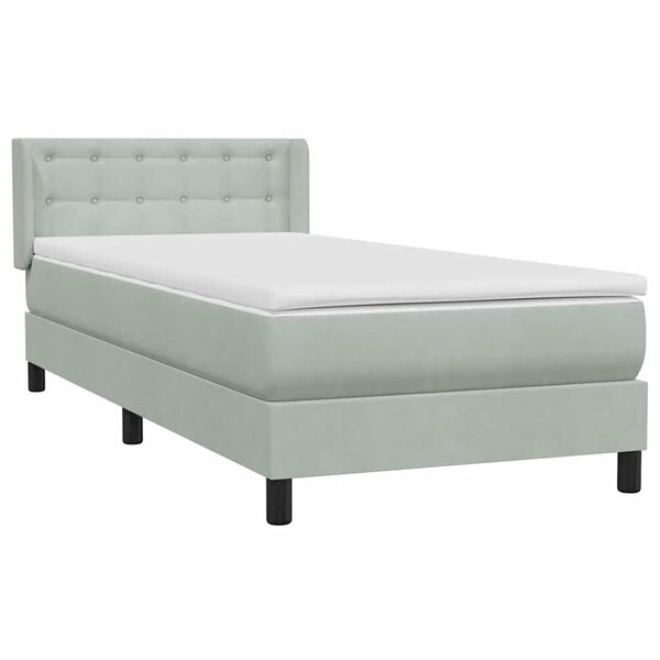 vidaXL Box Spring &kappa;&rho;&epsilon;&beta;ά&tau;&iota; &mu;&epsilon; &sigma;&tau;&rho;ώ&mu;&alpha; &alpha;&nu;&omicron;&iota;&chi;&tau;ό &gamma;&kappa;&rho;&iota; 90x210 cm &Beta;&epsilon;&lambda;&omicron;ύ&delta;&iota;&nu;&omicron;